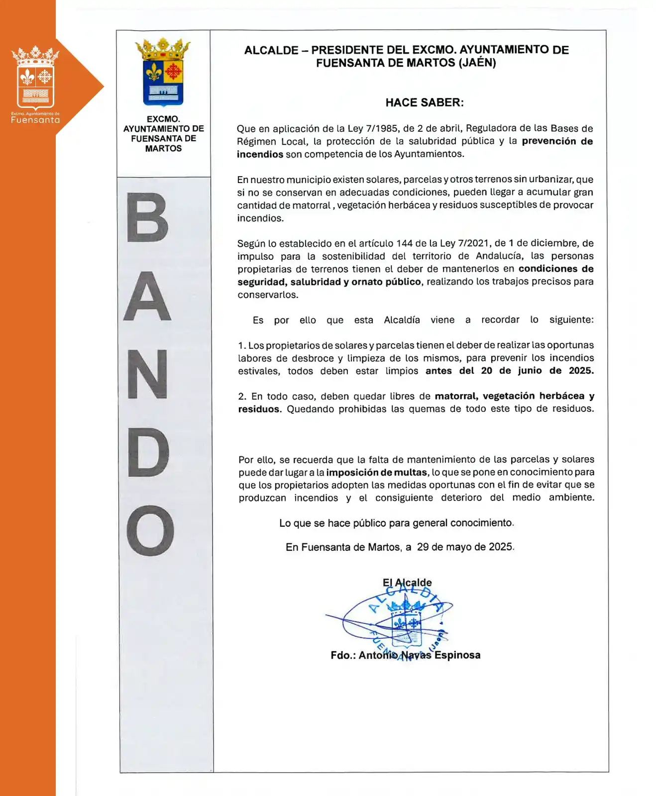 INFO Ayuntamiento Fuensanta post