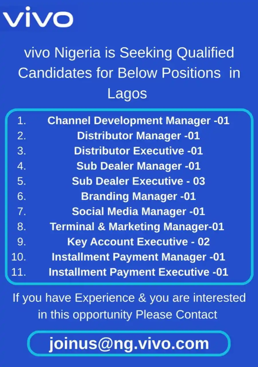 Image from The Career Blog.: Multiple roles available at VIVO Details On flier Send CV to: joinu...