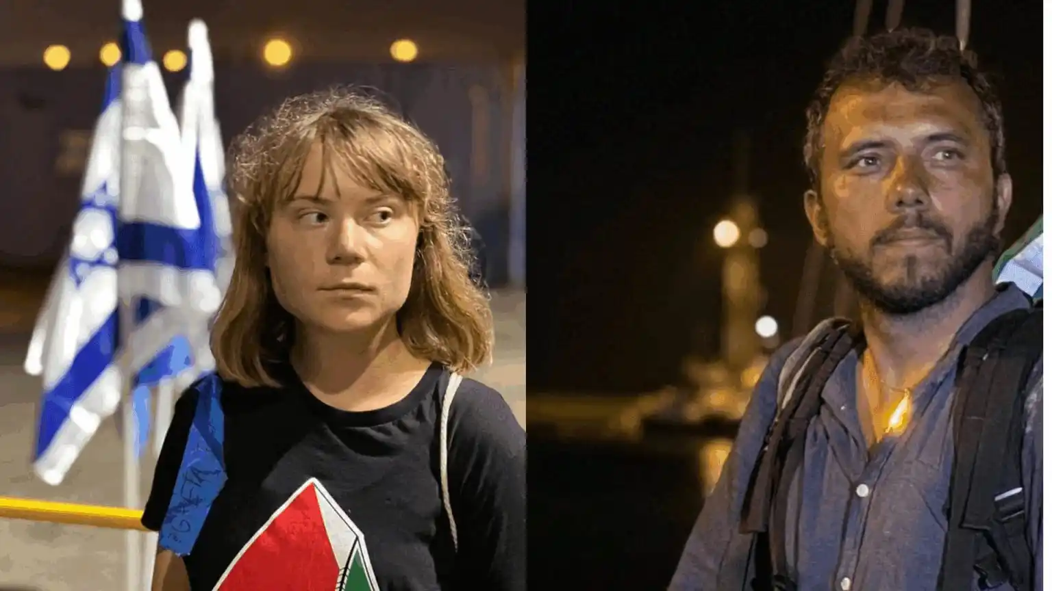 Image from Jornal A Nova Democracia: `Plantão Palestina` *Ativistas da Flotilha chegam a Israel e regime si...