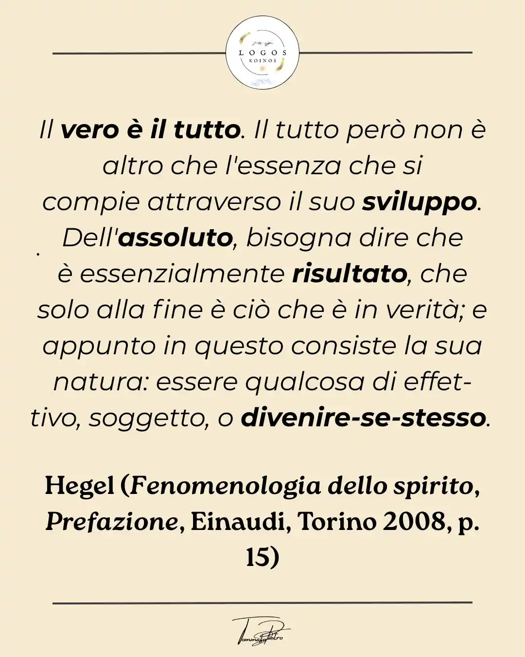 Image from Logos_Koinos: 🔍 *Se tutto è Spirito, cosa resta dell’io?* La *metafisica classica* ...