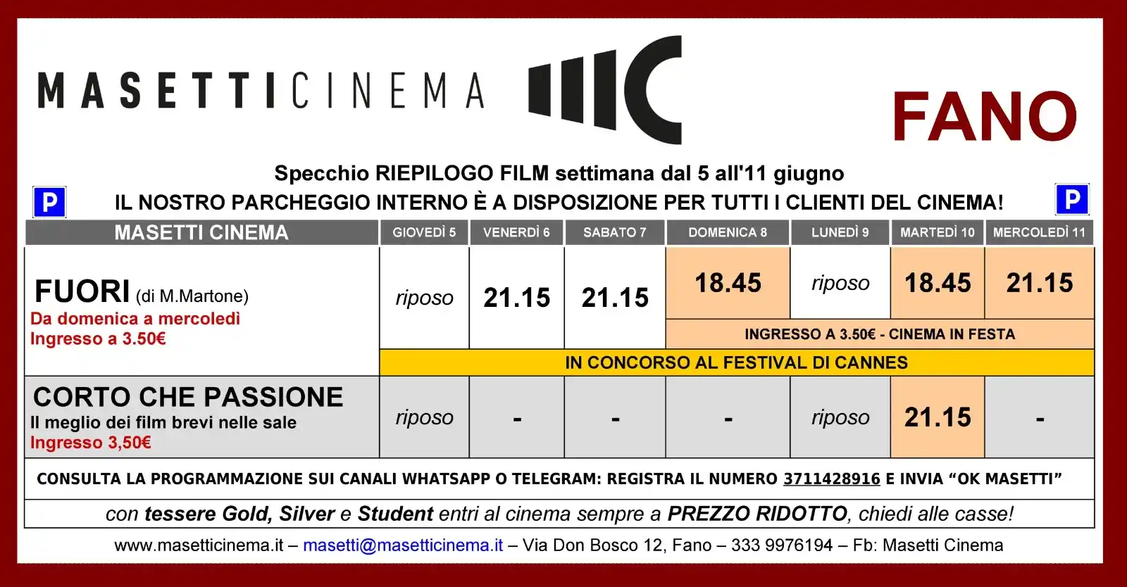 Masetti Cinema Fano post