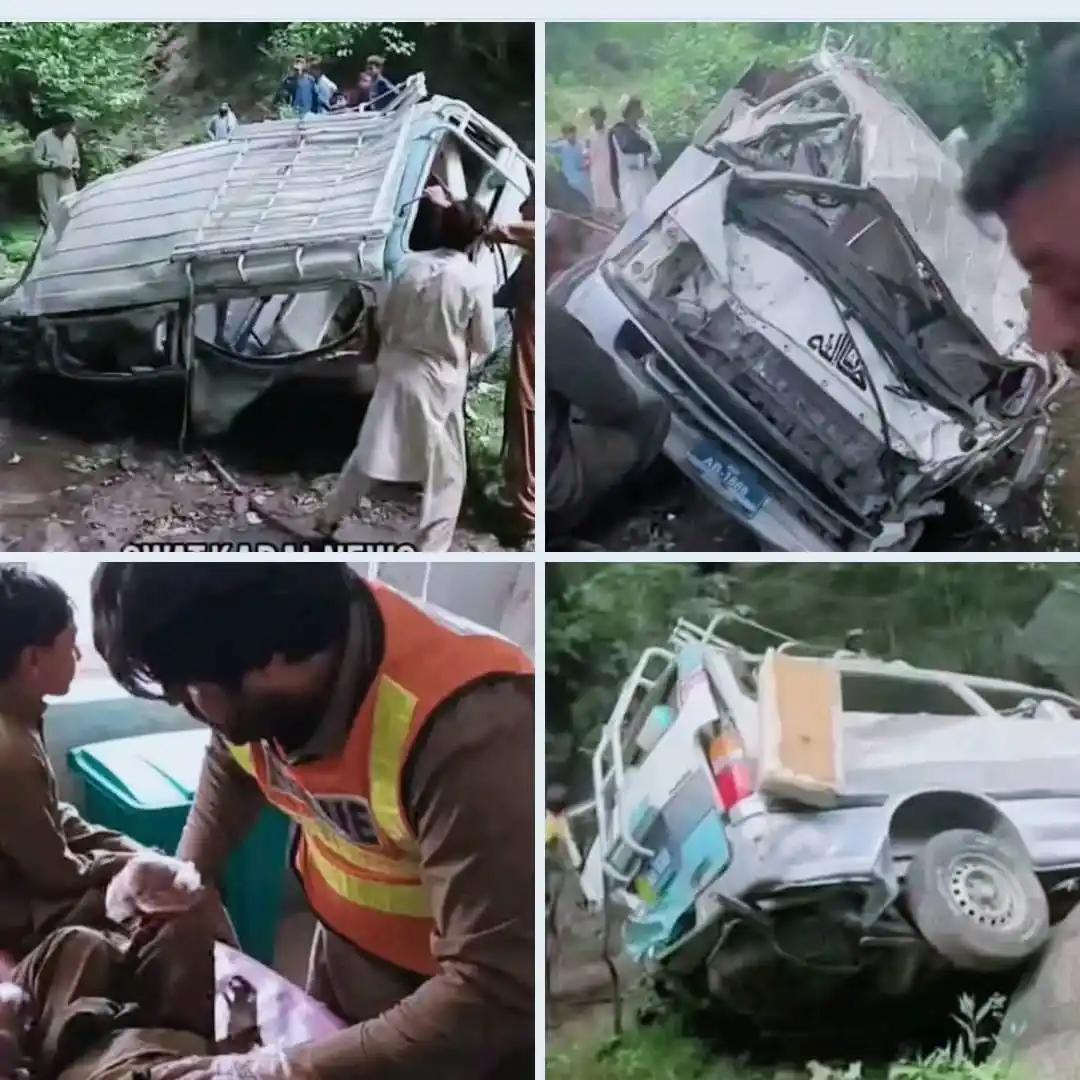 Image from Azadi Digital: سوات میں باراتیوں کے گاڑی کو حادثہ دو افراد جاں بحق 20 زخمی *سوات: کبل...