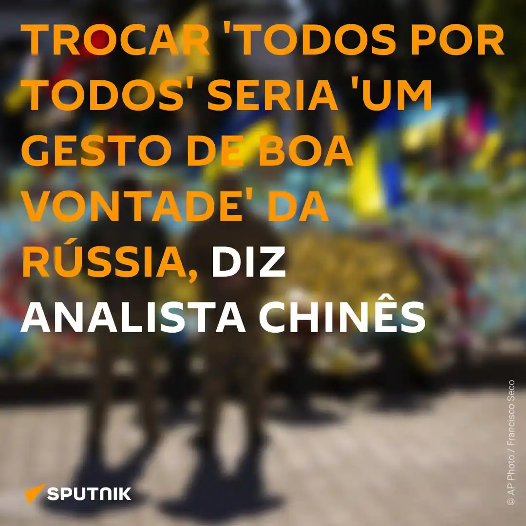 Image from Sputnik Brasil: 💬 A troca de jovens prisioneiros de guerra é, em princípio, uma prior...