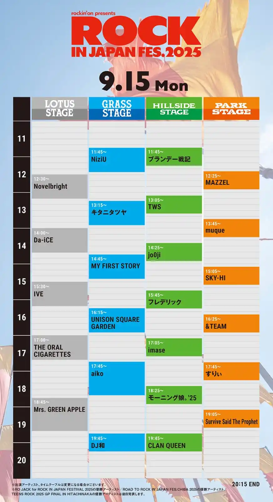 Image from TWS: UPDATE: *[ @TWS_PLEDIS_JP X UPDATE ]* 250611  Jadwal untuk "ROCK IN JAPAN FEST...