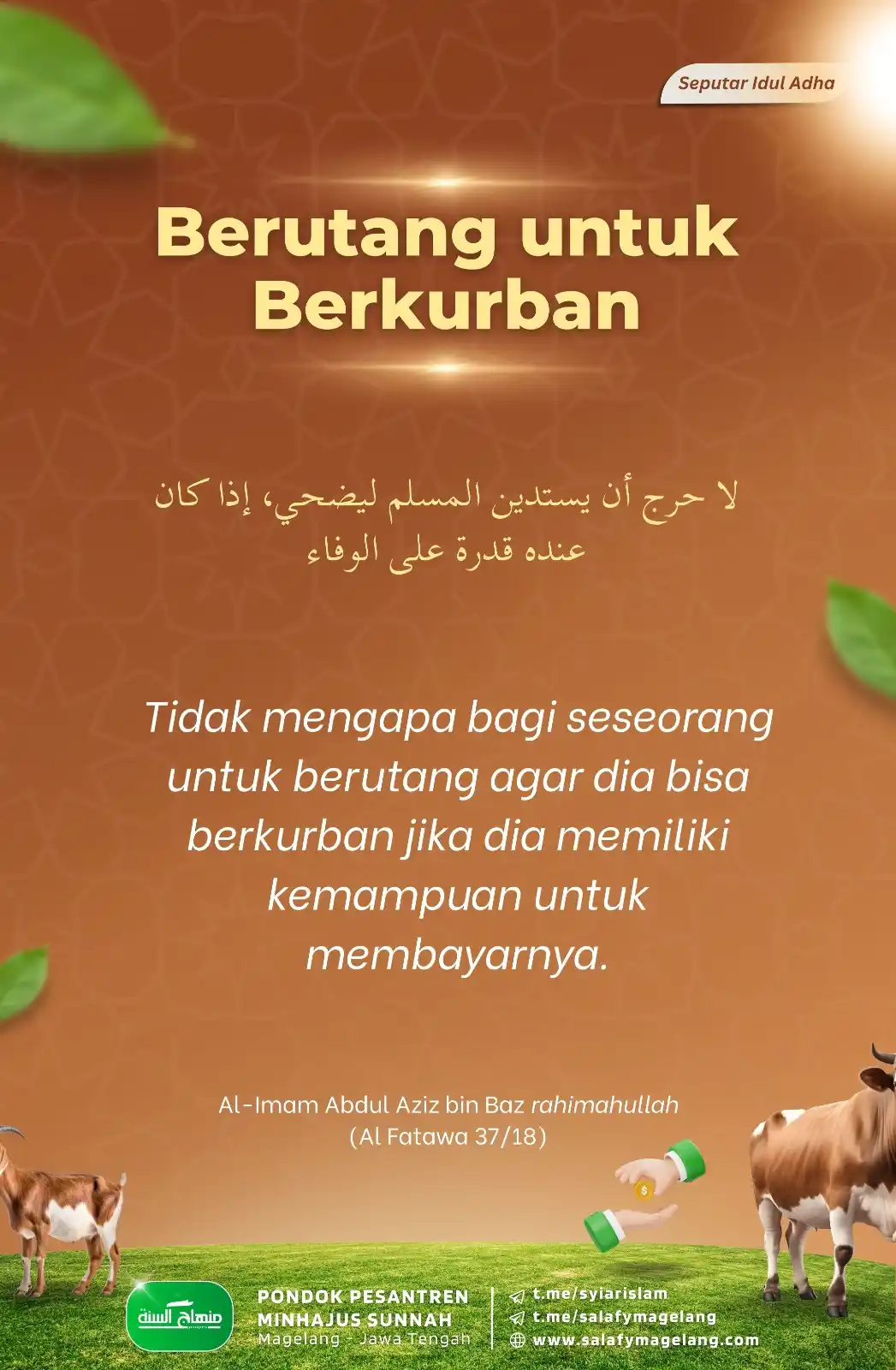 Image from Salafy Magelang: 🔎💰🔪 *BERUTANG UNTUK BERKURBAN* <a class="text-blue-500 hover:under...