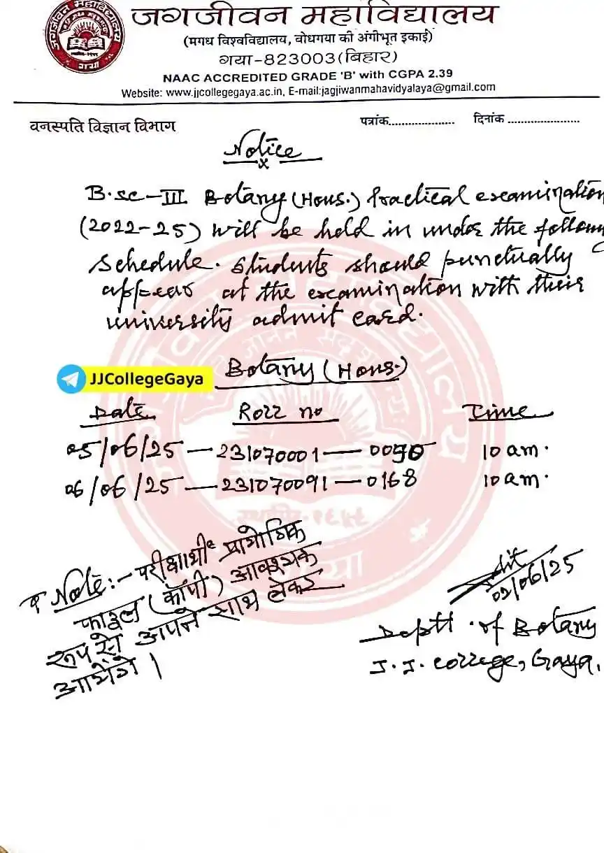 Jagjiwan College, Gaya post