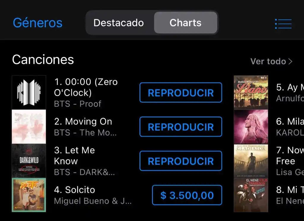 Image from BTS Fondos ARMY Colombia 🇨🇴💜🎧: 📢 ¡BTS domina el Top 3 de iTunes Colombia! 🇨🇴💜 Gracias al increíbl...