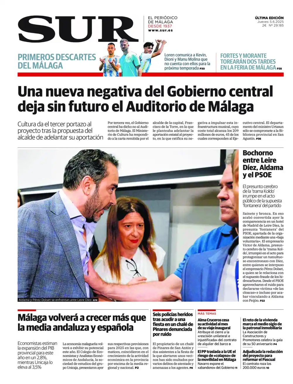 Image from Diario SUR: ☕📰 *¡Buenos días! Hoy se habla de una nueva negativa del Gobierno que...