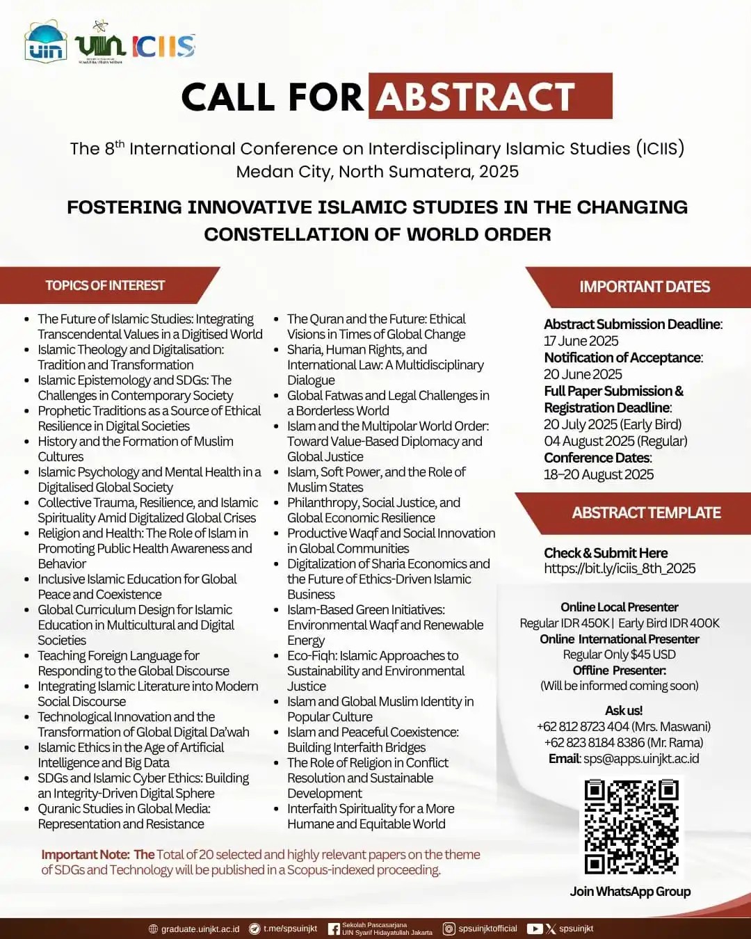 Image from UIN Syarif Hidayatullah Jakarta: 📢 Call for Abstracts – ICIIS 2025 🕌 The 8th International Conferenc...
