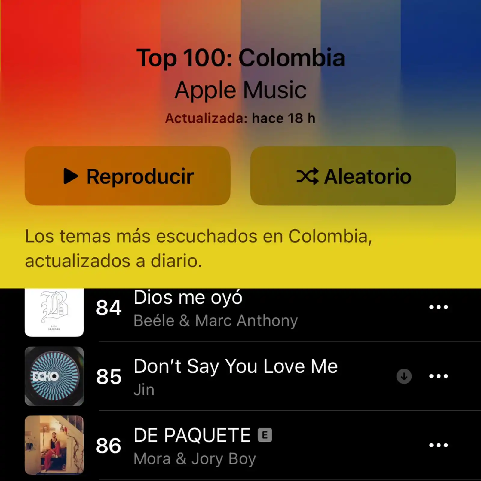 Image from BTS Fondos ARMY Colombia 🇨🇴💜🎧: 📲🇨🇴 Apple Music Colombia — 26 de mayo ¡Jin continúa brillando en e...