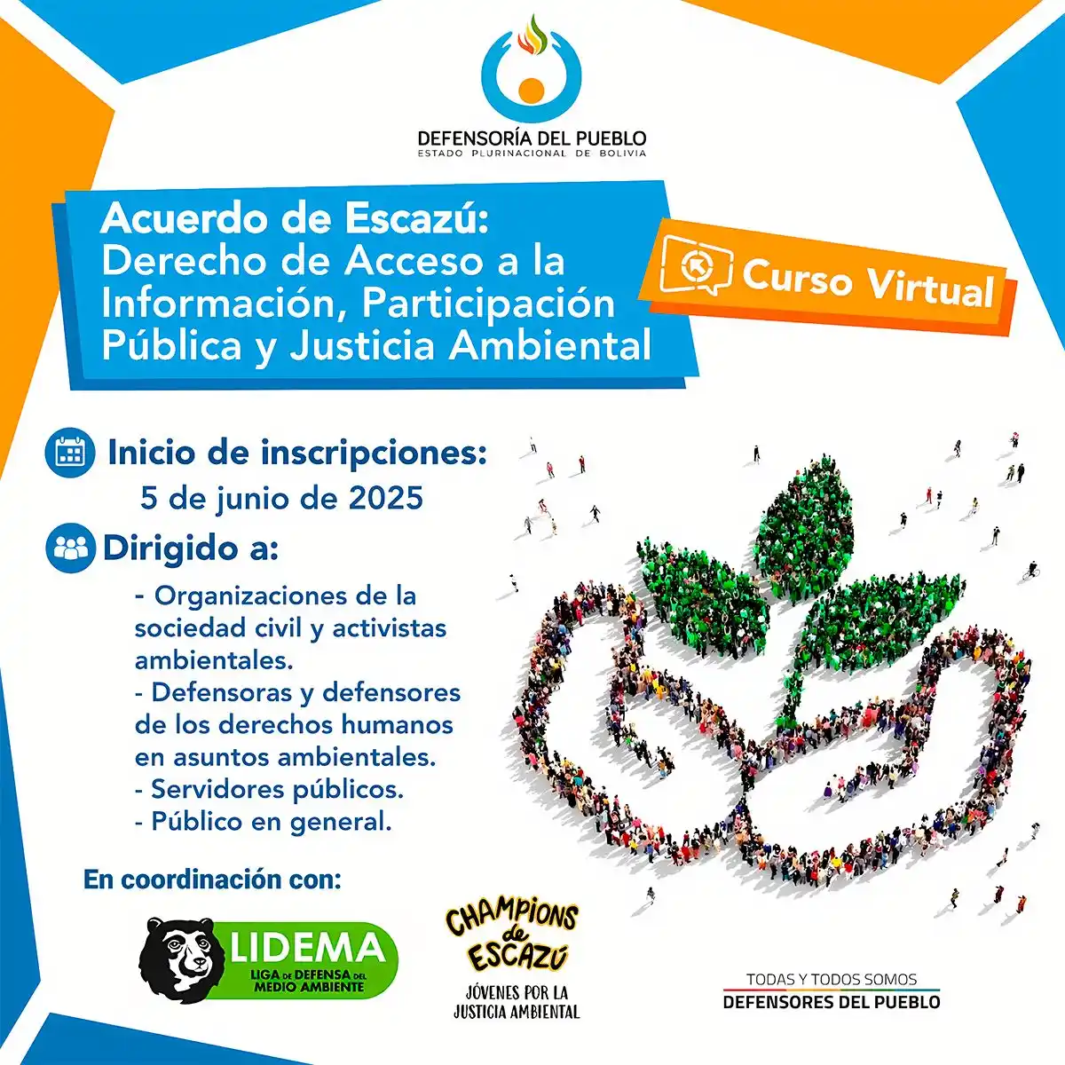 Image from Defensoría del Pueblo de Bolivia: 🌱Curso Virtual | ¡Inscríbete ahora! 📚💻 ¿Te interesa la protección ...