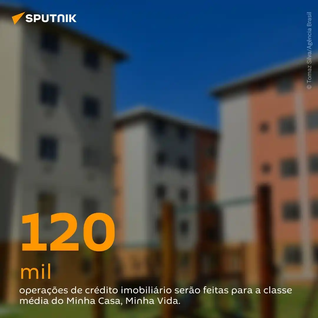 Image from Sputnik Brasil: 🏠 De acordo com o que anunciou o presidente da Caixa Econômica Federa...