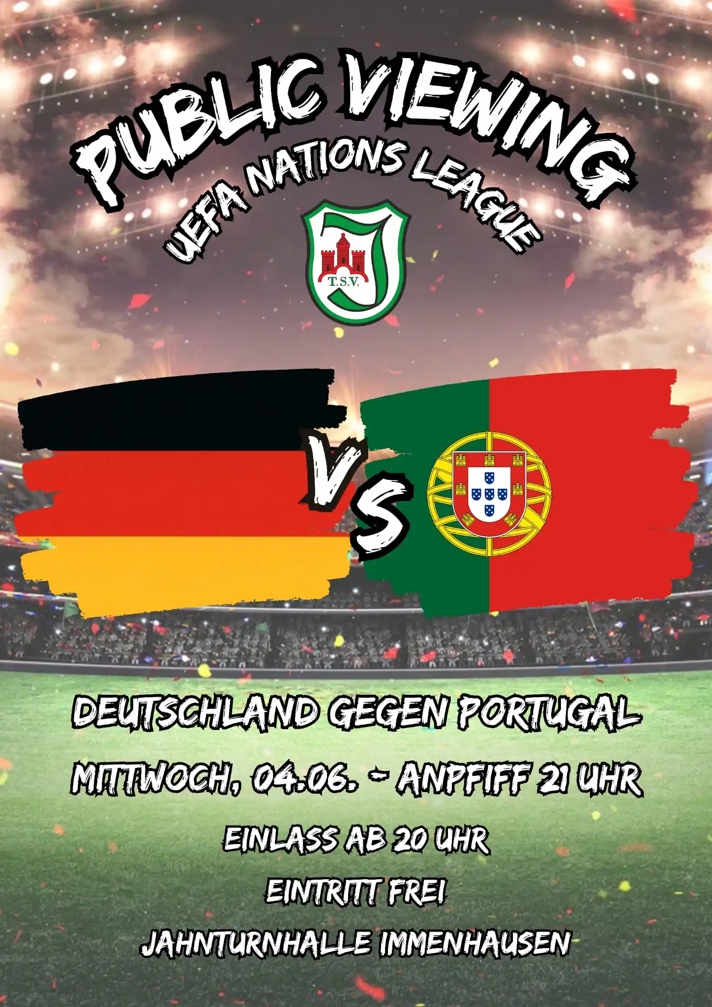 Image from TSV Immenhausen: ⚽🇩🇪🇵🇹 Public Viewing: UEFA Nations League – Deutschland vs. Portug...