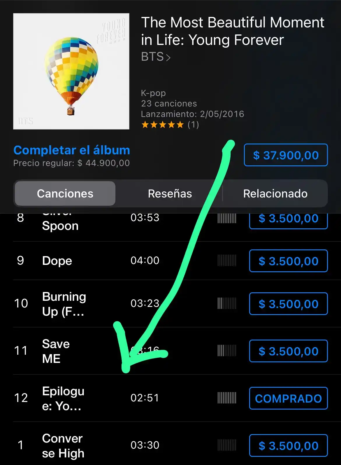 Image from BTS Fondos ARMY Colombia 🇨🇴💜🎧: 🛒 [DÍA 5 – 5 de junio]  🎵 EPILOGUE: Young Forever – BTS 💿 The Most ...