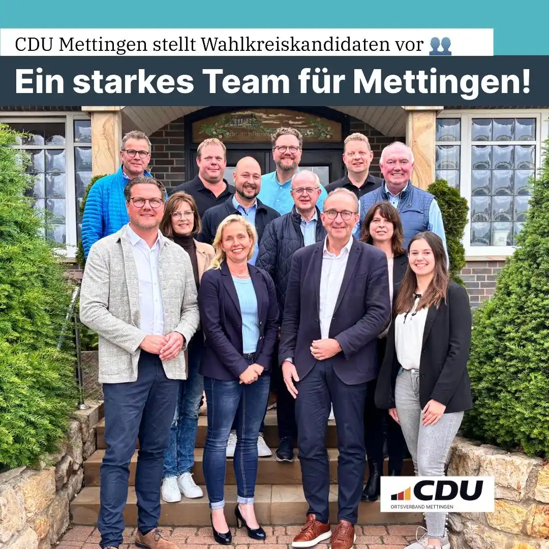 Image from CDU Mettingen: 👥 Ein starkes Team für Mettingen! Gestern Abend haben sich unsere 13...