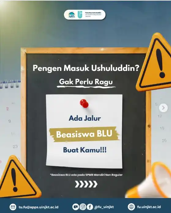 Image from UIN Syarif Hidayatullah Jakarta: Ingin kuliah dengan beasiswa? Kuliah di Fakultas Ushuluddin, UIN Syari...