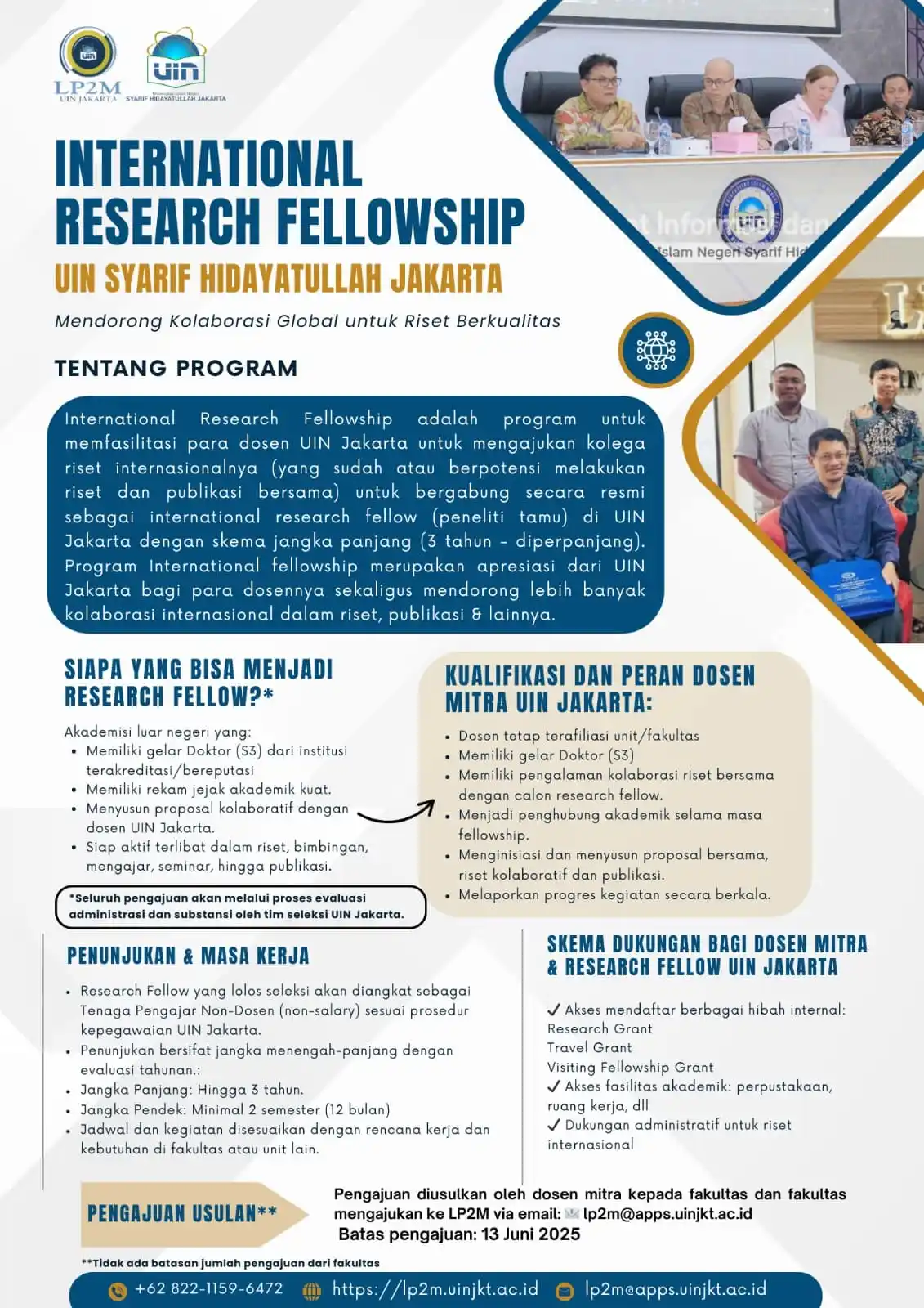 Image from UIN Syarif Hidayatullah Jakarta: 📢 INTERNATIONAL RESEARCH FELLOWSHIP UIN JAKARTA 2025 Bagi dosen UIN J...
