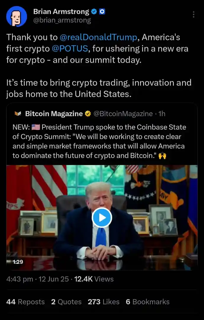 Image from DOBIS CRYPTO SERIES: JUST IN: 🇺🇸 President Trump says he will not "fire" Fed Chair Jerome...