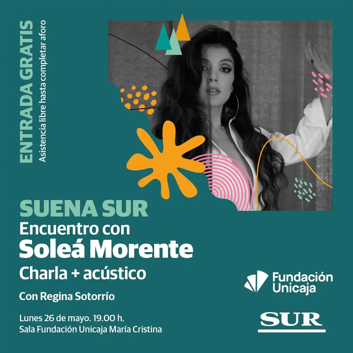 Image from Diario SUR: 📣 *Last call! Soleá Morente, charla y acústico en Suena SUR* 🎶 La ar...