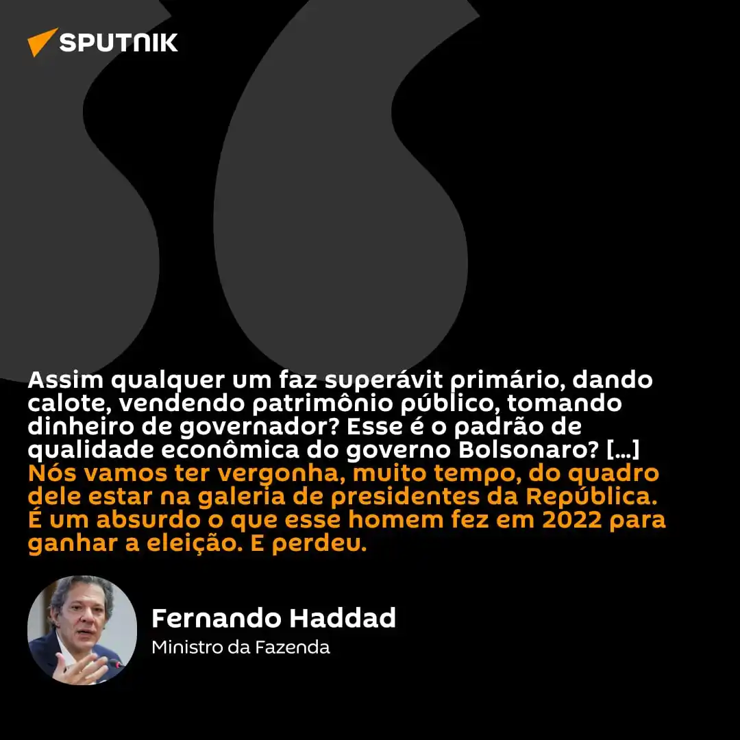 Image from Sputnik Brasil: 💬 No cerne da briga entre deputados da oposição e o ministro da Fazen...