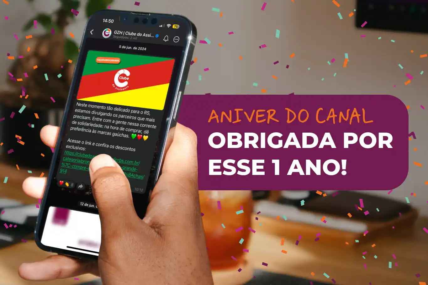 Image from GZH | Clube do Assinante: O TBT de hoje é sobre 05 de junho de 2024: *há um ano atrás, o Canal d...