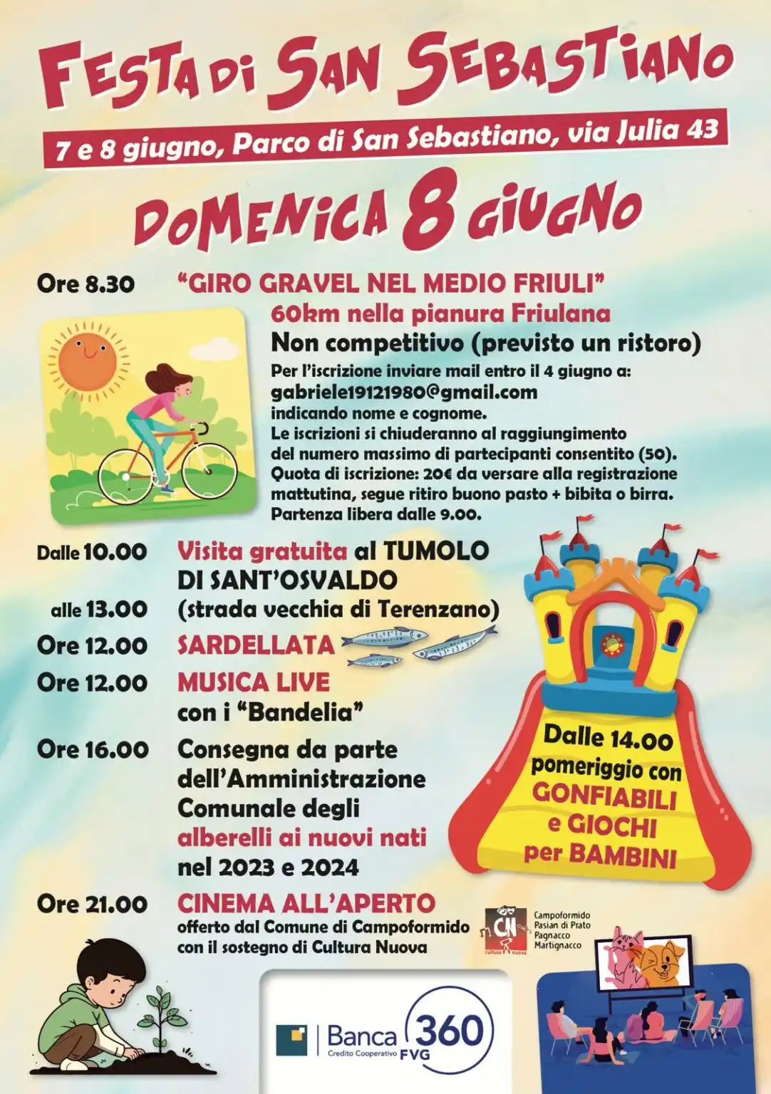 Image from Comune di Campoformido: 📢 *Oggi pomeriggio alle ore 16:00* al Parco di San Sebastiano, in occ...