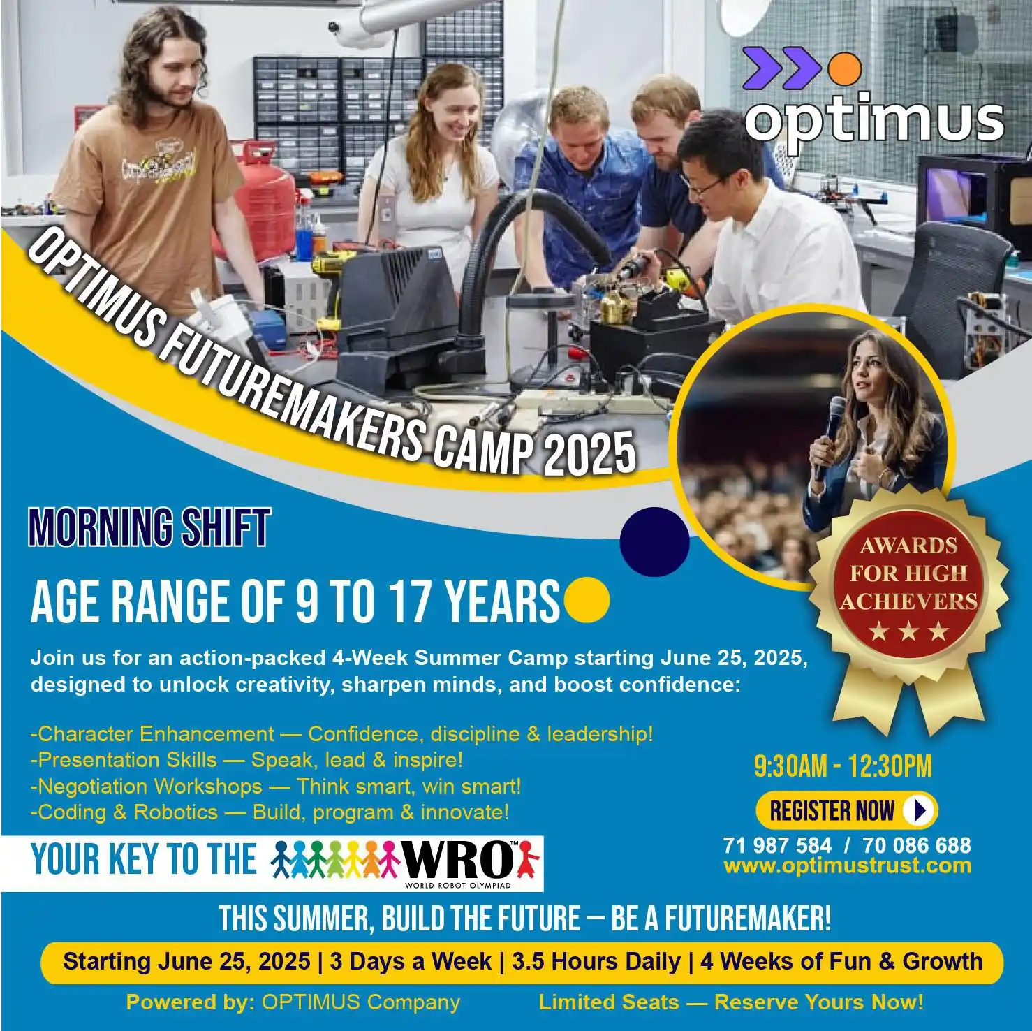 Image from Rasd News Leb: 🚀 OPTIMUS FUTUREMAKERS CAMP 2025 is HERE! 🎉 Empower your child’s sum...