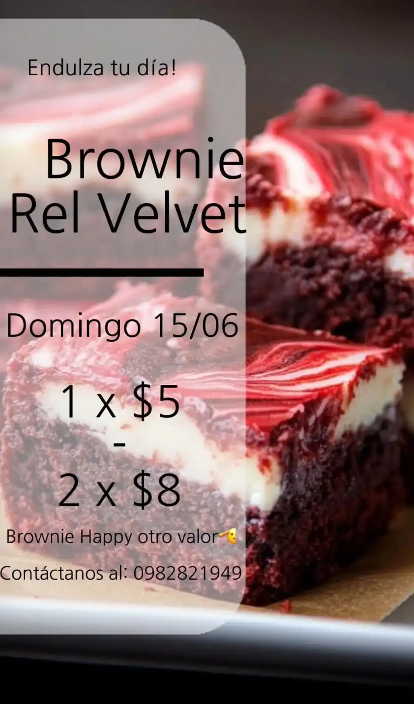 Image from 🔴OlaMantaTV🔴: 🅿️/ ENDULZA TU DÍA!! Brownie Rel Velvet y Brownie happy🍁para el Domi...