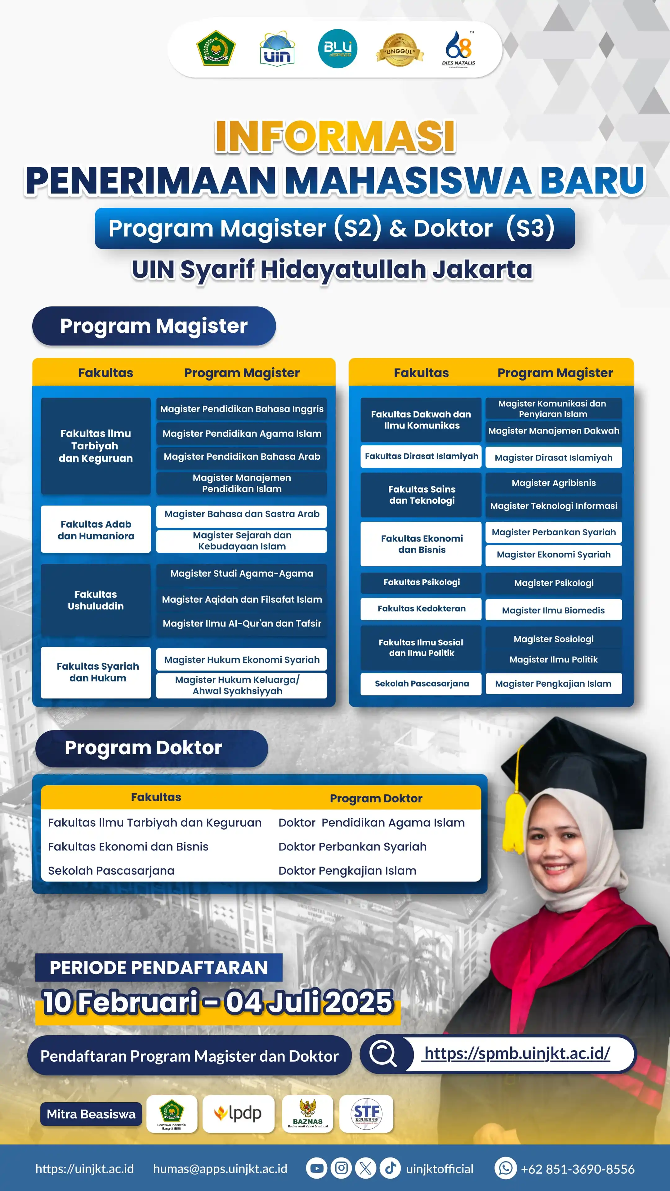 Image from UIN Syarif Hidayatullah Jakarta: 📢 *Penerimaan Mahasiswa Baru Program Magister (S2) & Doktor (S3) UIN ...