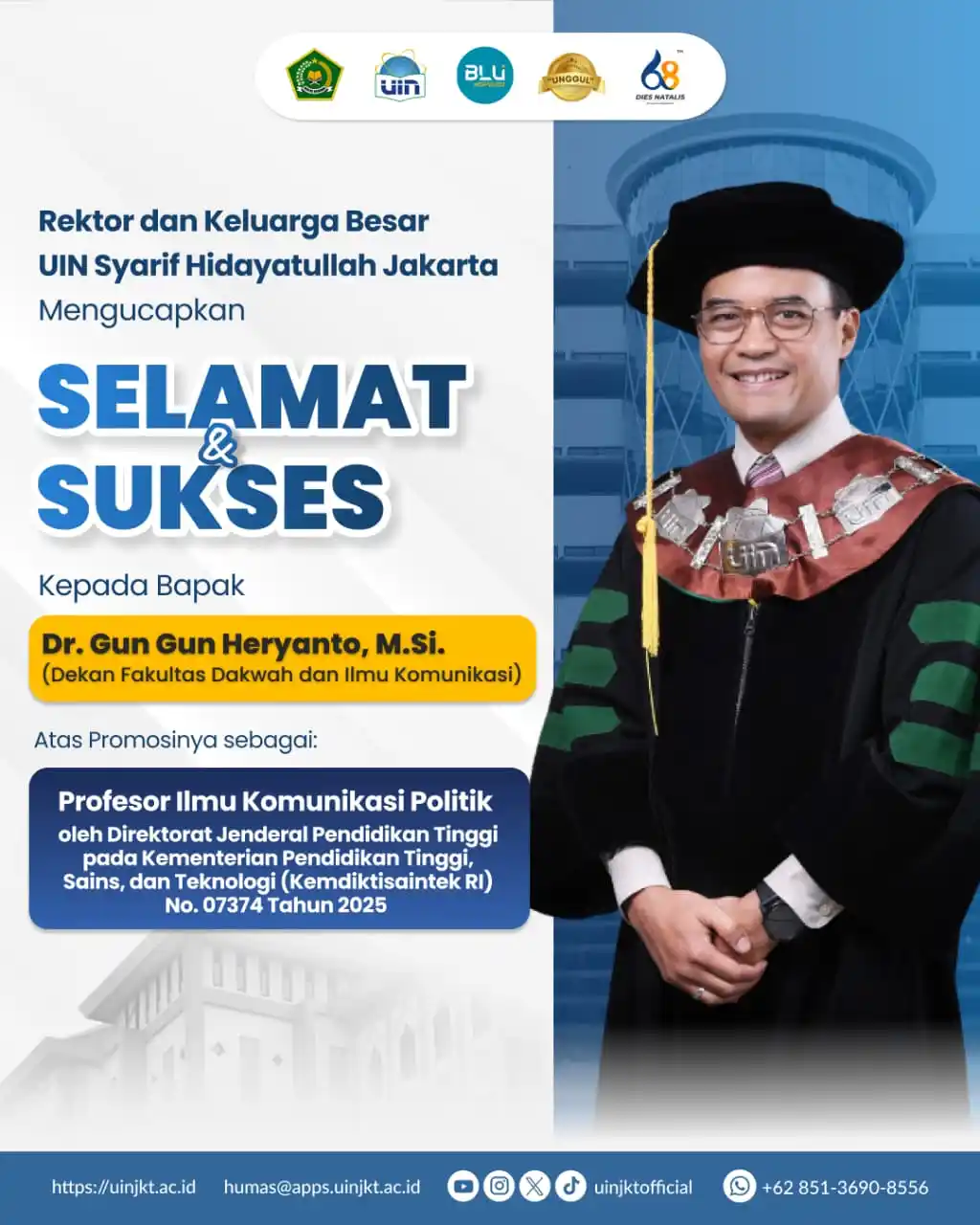 Image from UIN Syarif Hidayatullah Jakarta: *Rektor dan Keluarga Besar UIN Syarif Hidayatullah Jakarta* mengucapka...