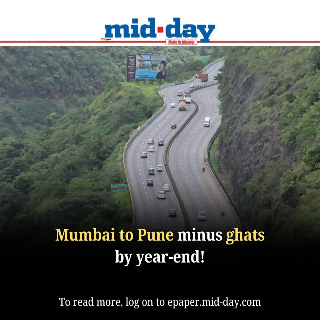 Image from Midday India: *The Rs 6695-cr Mumbai-Pune E-way missing link to be ready by December...