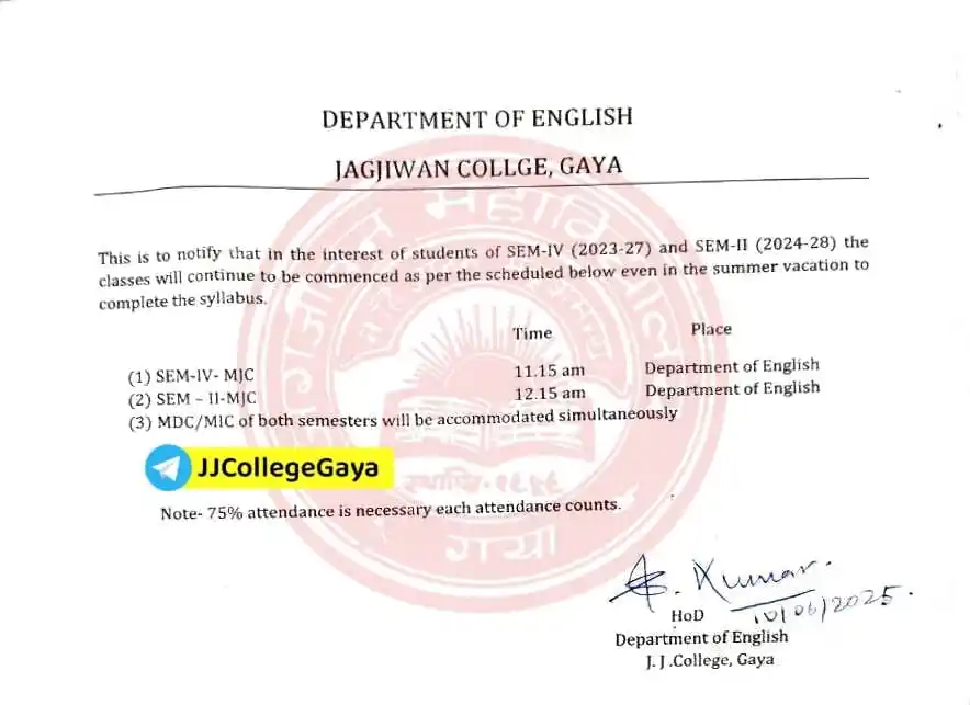 Jagjiwan College, Gaya post