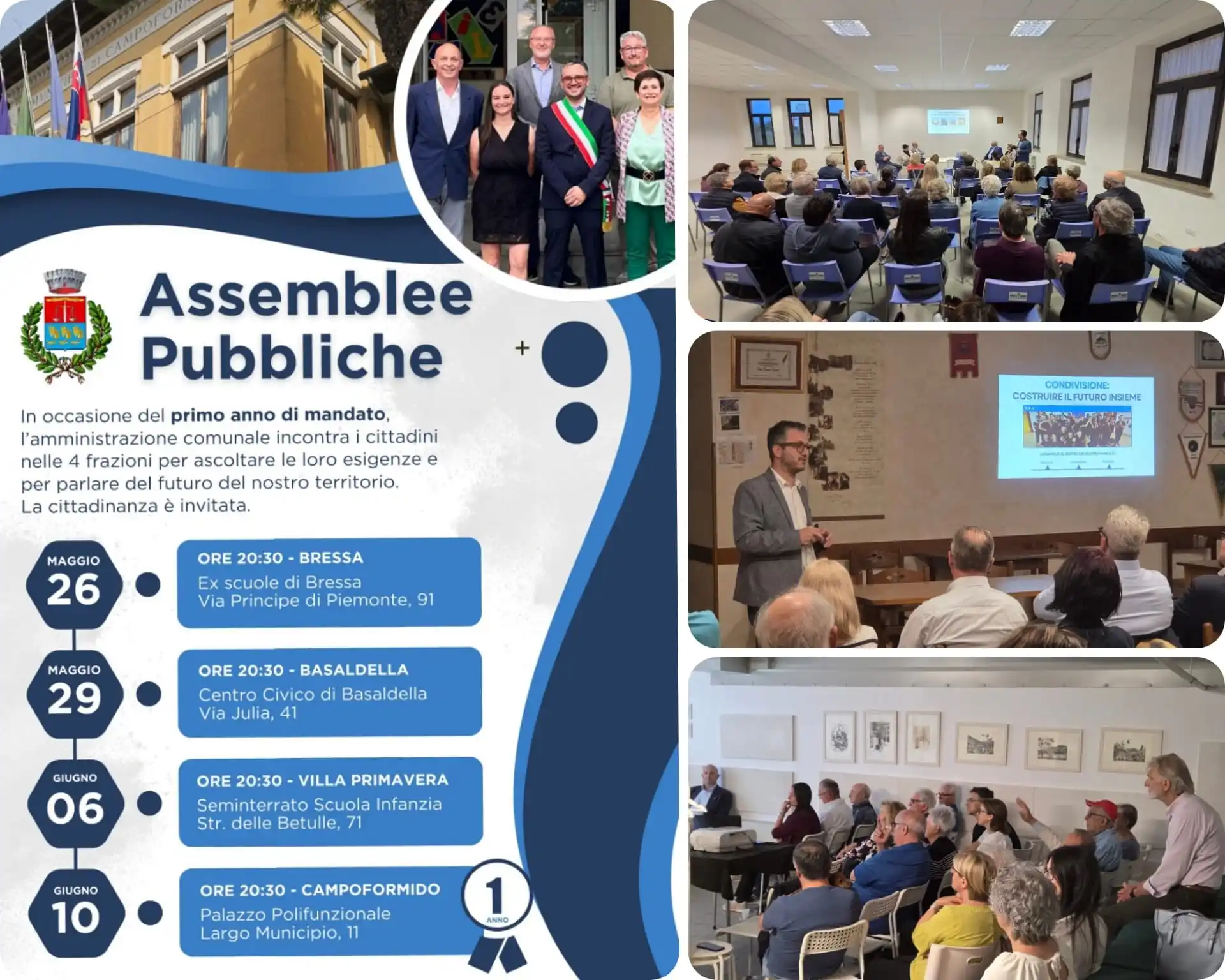 Image from Comune di Campoformido: 📌 *Un anno insieme: ultimo incontro pubblico prima dell’estate* Doma...
