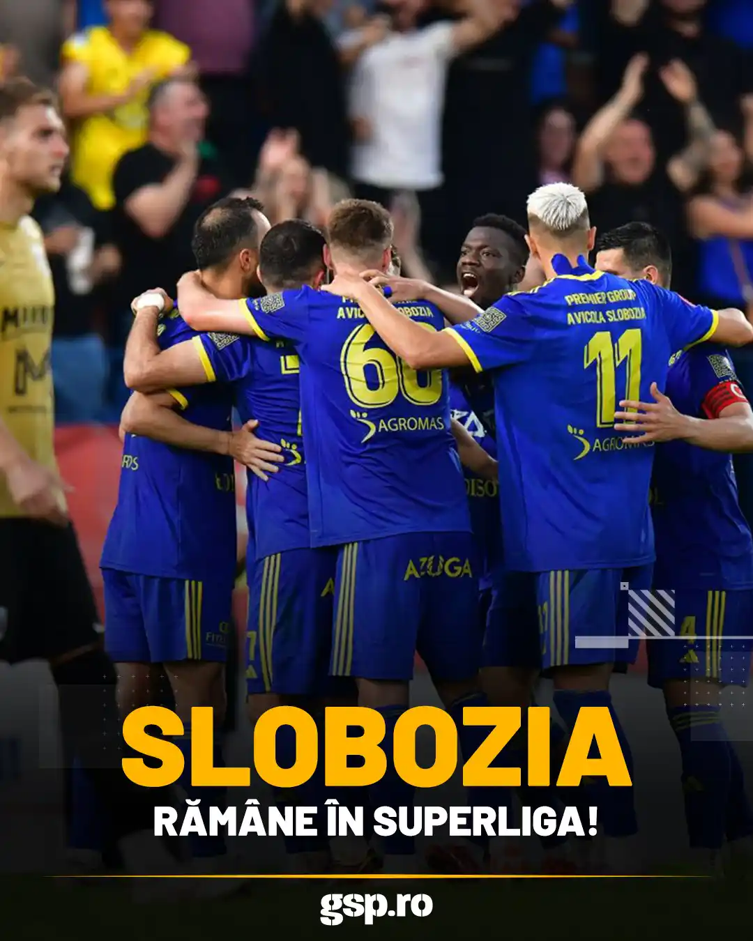 Image from GSP - Gazeta Sporturilor: ⚽ Unirea Slobozia rămâne în Superliga după un baraj DRAMATIC cu Volunt...