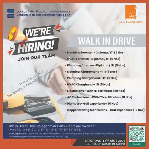 Image from Jobs Update 🇦🇪: *Walk-In Hiring Event Urgent Career Openings: AWS Distribution is Hiri...