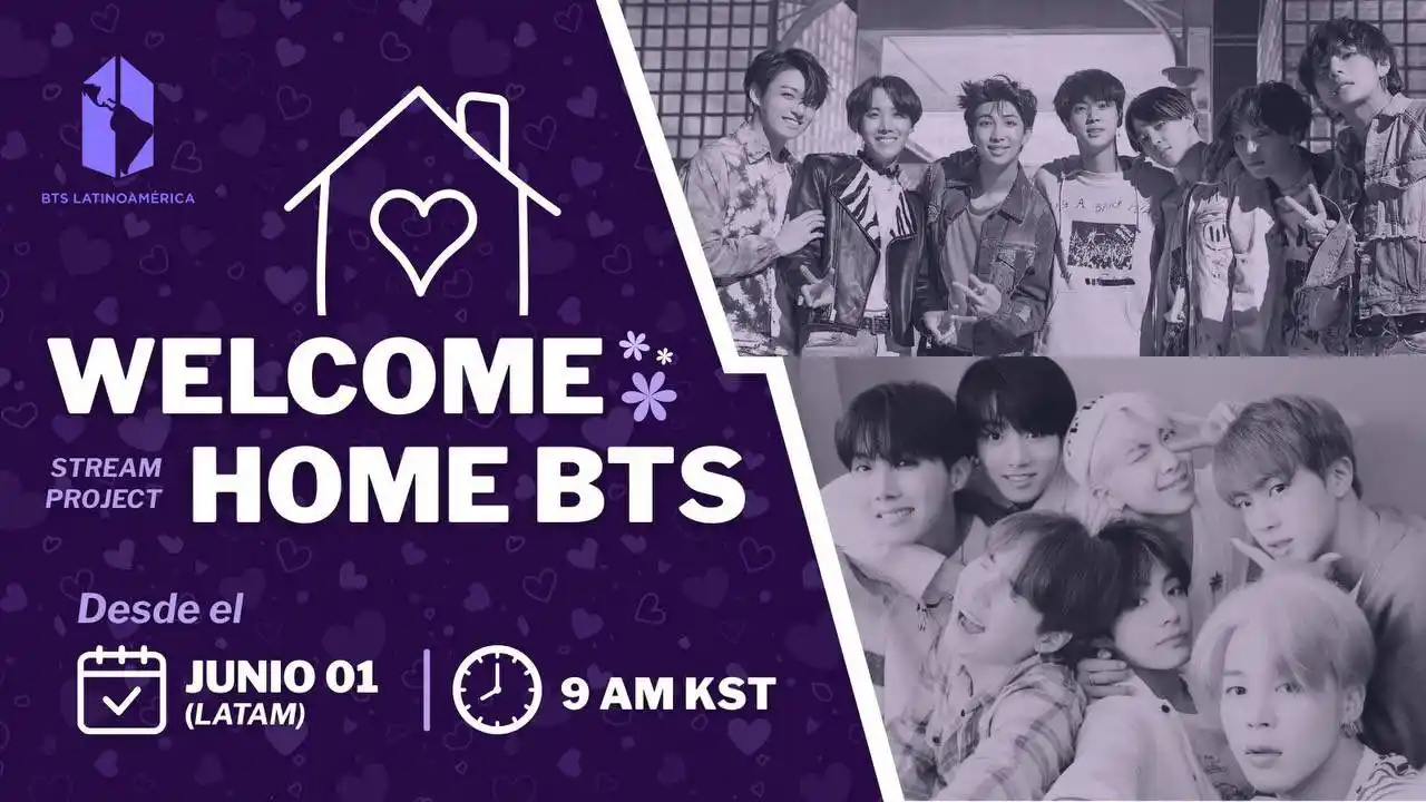 Image from BTS Fondos ARMY Colombia 🇨🇴💜🎧: 💜 WELCOME HOME BTS 💜 ⠀ ¡LATAM ARMY! Para celebrar el 12º aniversario...