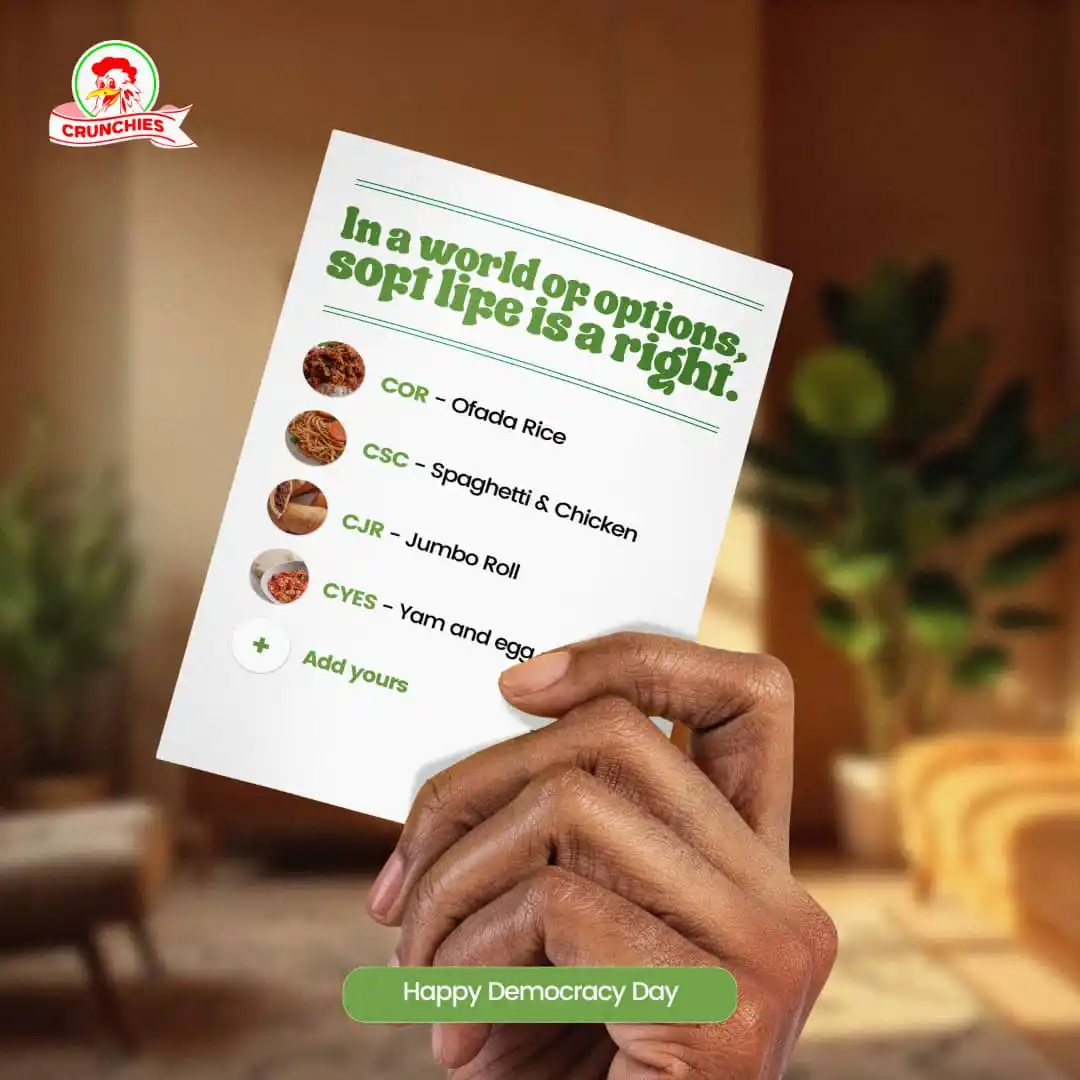 Image from Crunchies Fried Chicken: You have the right to choose your own party anyway you crave it. To ce...
