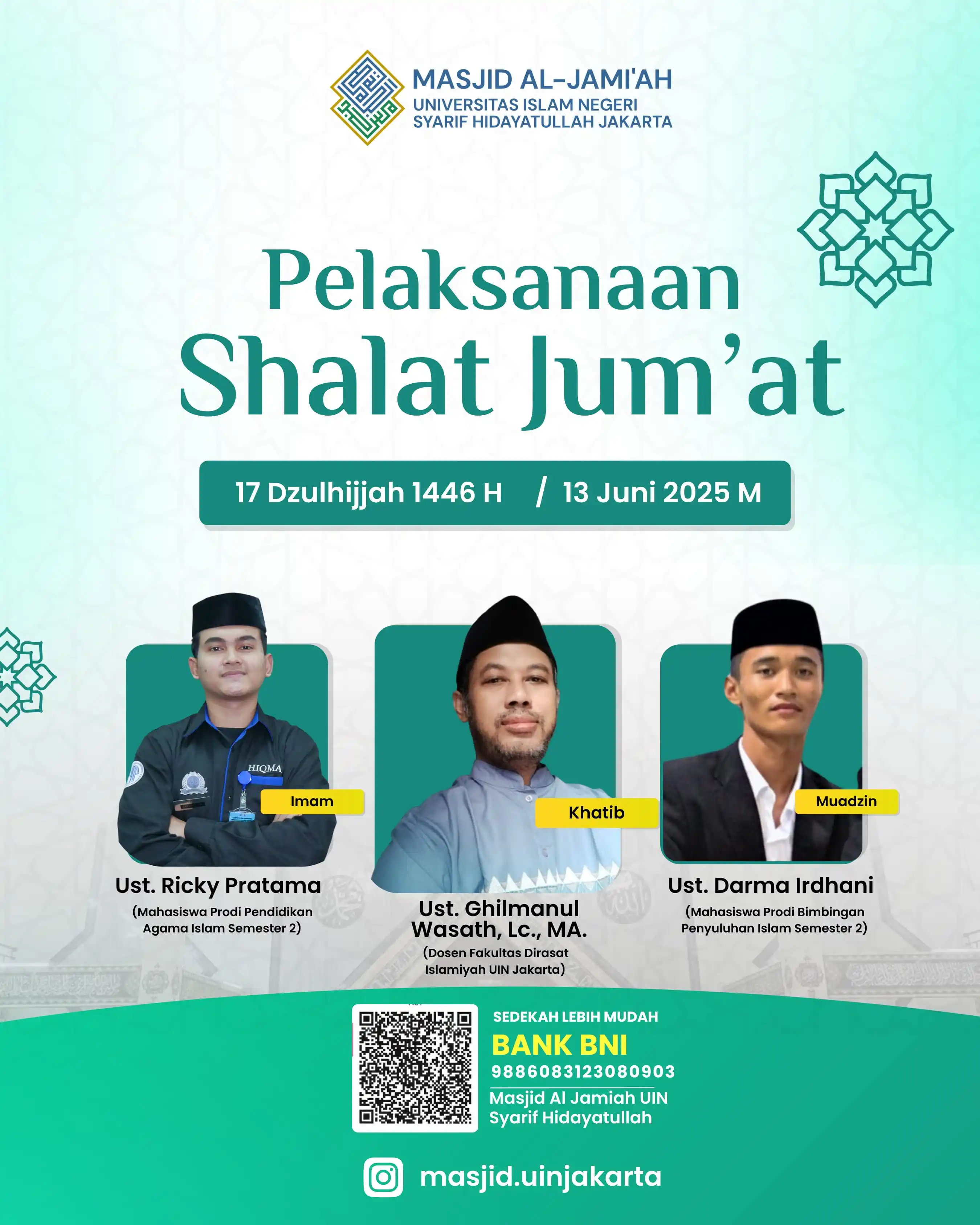 Image from UIN Syarif Hidayatullah Jakarta: Yuk, sambut hari penuh keberkahan dengan Shalat Jum’at berjamaah di Ma...