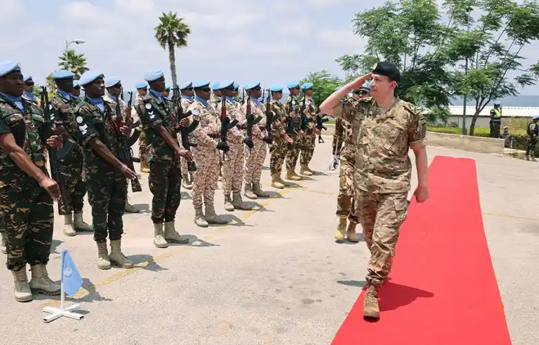 Image from Rasd News Leb: زار قائد الجيش العماد رودولف هيكل قيادة قوة الأمم المتحدة المؤقتة في ل...