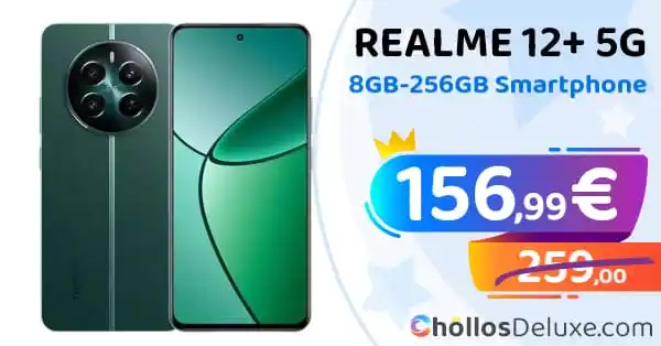 Image from Chollos Deluxe: 12+ 5G❗️💥 🔹 *Realme 12+ 5G 8GB-256GB Smartphone* ❗️💥 ▪️ *PRECIO:...