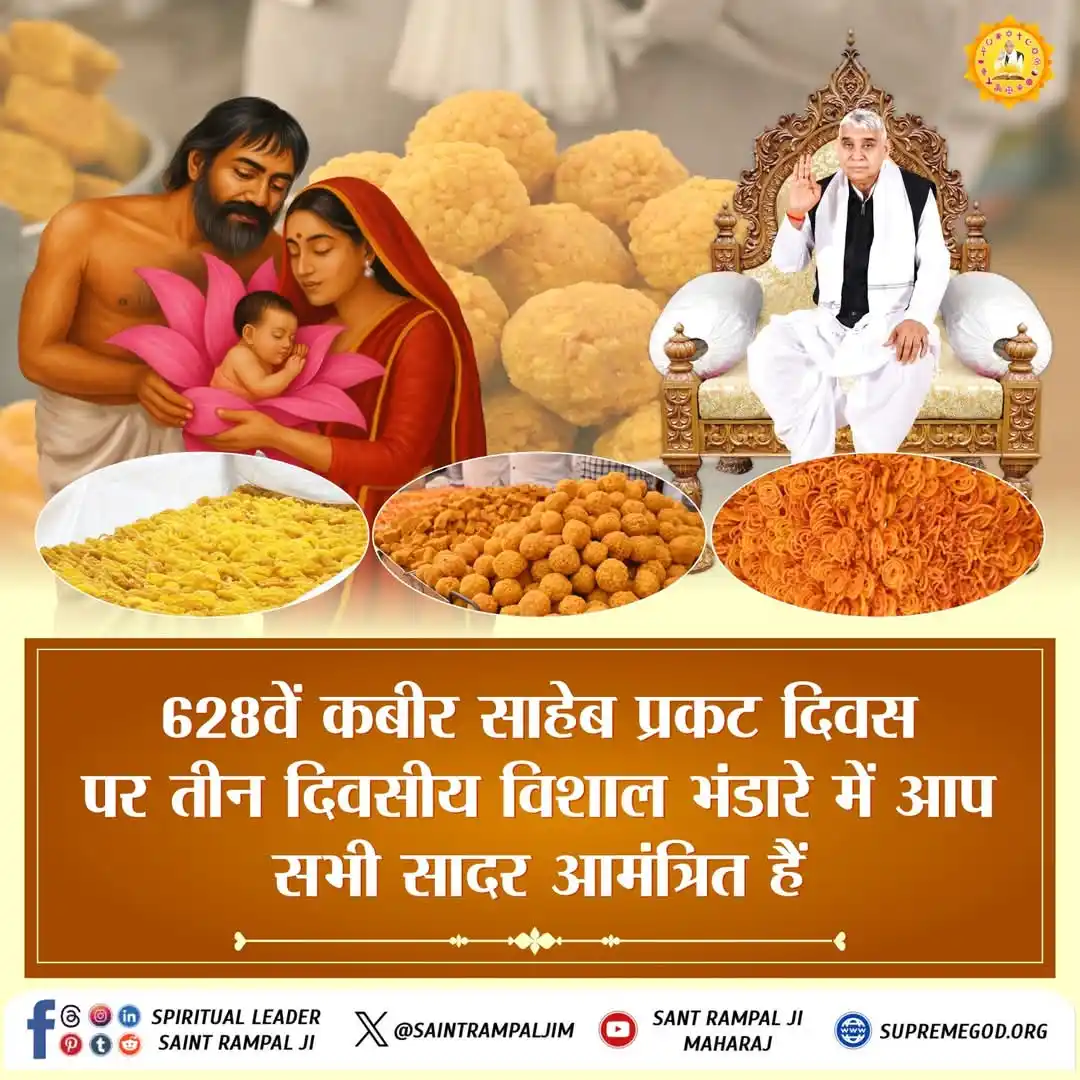 Image from Bhakti Se Bhagwan Tak: 628वें कबीर साहेब प्रकट दिवस पर तीन दिवसीय विशाल भंडारे में आप सभी साद...