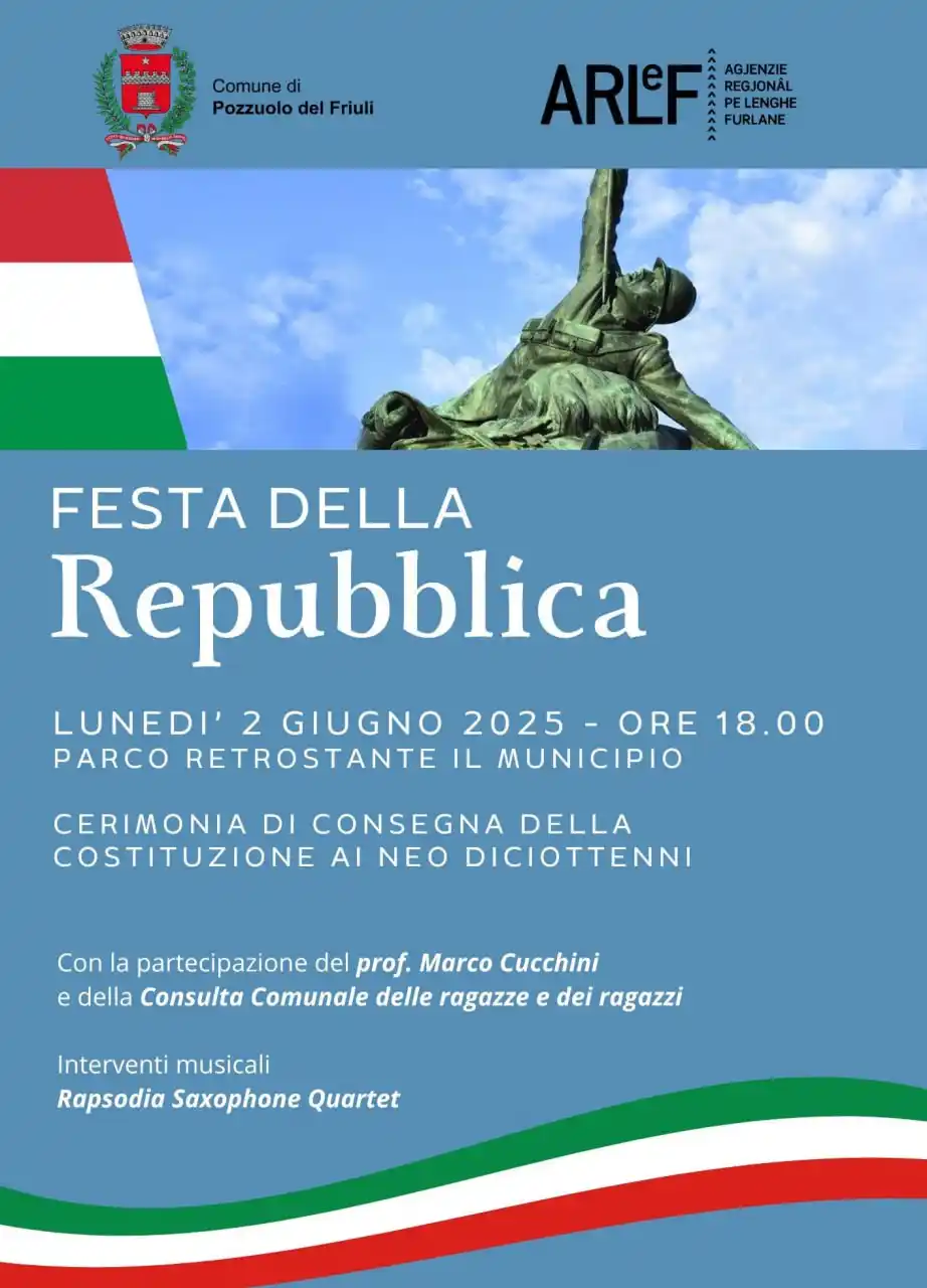 Image from Comune di Pozzuolo del Friuli: ๐ ๐๐จ๐ณ๐ณ๐ฎ๐จ๐ฅ๐จ ๐ฌ๐ข ๐๐๐ฅ๐๐๐ซ๐๐ง๐จ ๐ฅ๐ ๐๐๐ฉ๐ฎ๐๐๐ฅ๐ข๐๐ ...