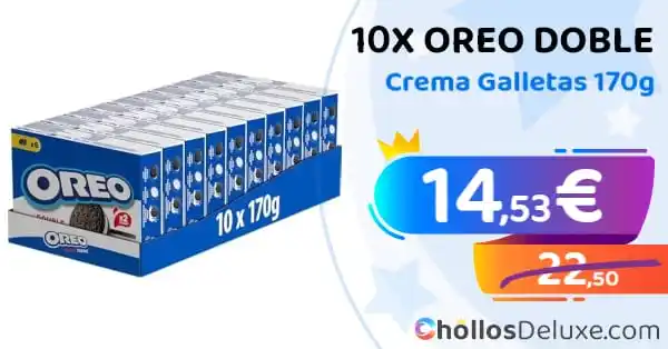 Image from Chollos Deluxe: DOBLE CREMA❗️💥 🔹 *10x Oreo Doble Crema Galletas 170g* ❗️💥 ▪️ *PR...
