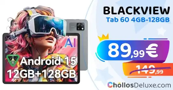Image from Chollos Deluxe: DOBLE DESCUENTO❗️💥   🔹 *Blackview Tab 60 4GB-128GB* ❗️💥  ▪️ *PRECIO...
