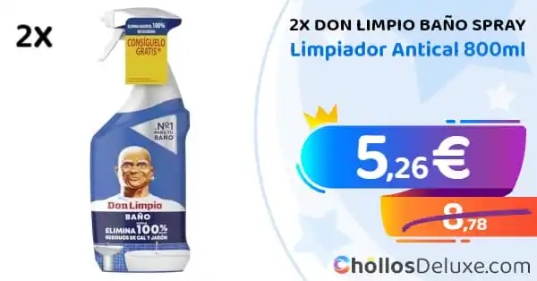 Image from Chollos Deluxe: DON LIMPIO❗️💥 🔹 *2x Don Limpio Baño Spray Limpiador Antical 800ml*...
