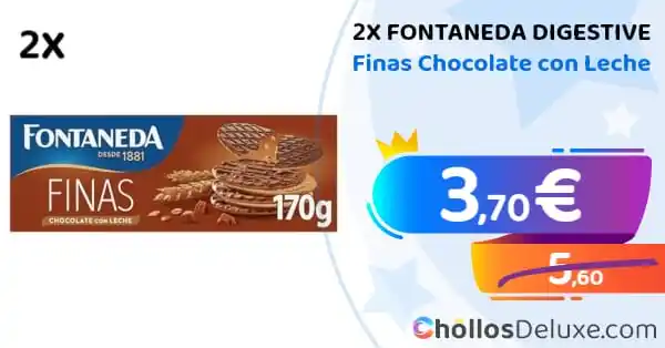 Image from Chollos Deluxe: FONTANEDA❗️💥   🔹 *2x Fontaneda Digestive Galletas Finas con Chocolat...