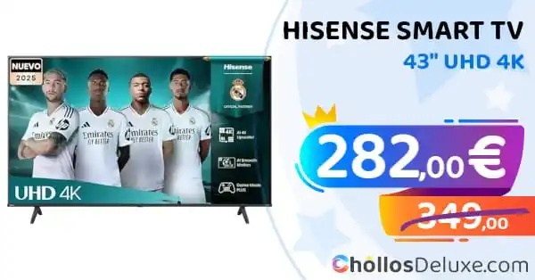 Image from Chollos Deluxe: HISENSE❗️💥 🔹 *Hisense Smart TV 43" UHD 4K* ❗️💥 ▪️ *PRECIO:* desd...
