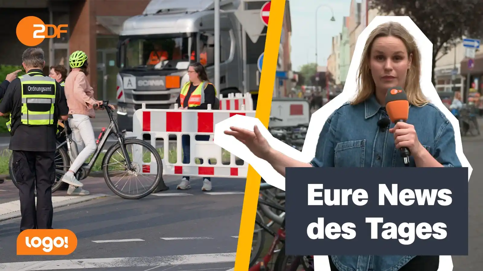 Image from ZDF logo!: Köln gleicht heute einer Geisterstadt! Zumindest ein Teil davon. Mehr ...