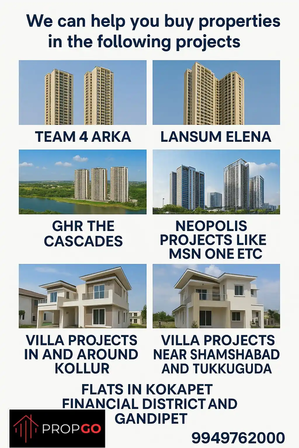 Image from PropGo Realty | Properties | Real Estate | Advisory | Buy & Sell | Flats | Villas | Plots Hyderabad: Looking to invest in Hyderabad’s most sought-after locations? At PropG...