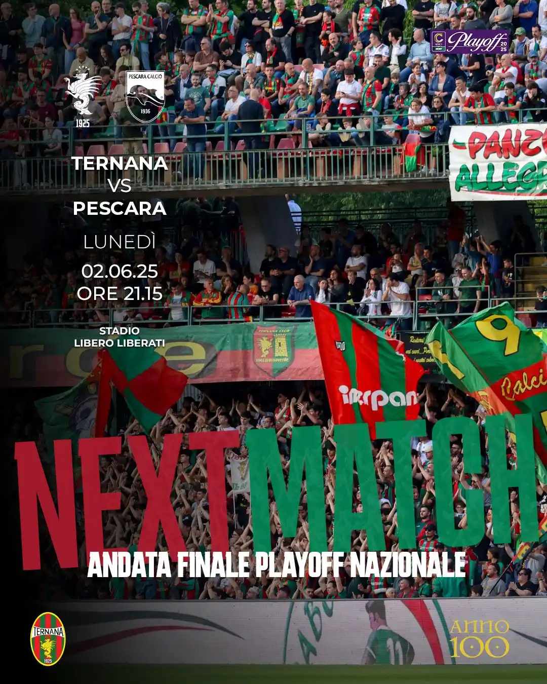 Image from Ternana Calcio: π ππππ πππππ π₯π π¦ 21:15 π PESCARA <a class="text-blue-...